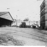 Extérieur du dépôt de Lagny a l’époque des tramways